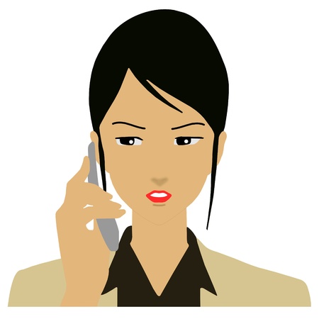 business woman calling on phoneのイラスト素材
