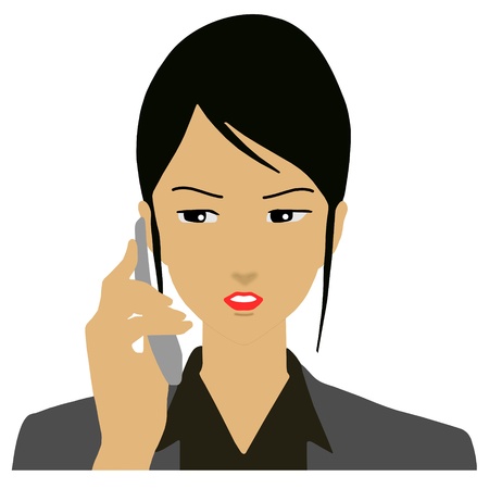 business woman calling on phoneのイラスト素材