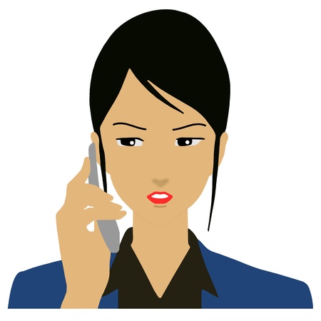 business woman calling on phoneのイラスト素材