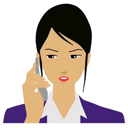 business woman calling on phoneのイラスト素材