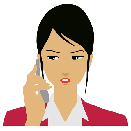 business woman calling on phoneのイラスト素材