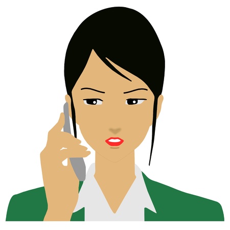 business woman calling on phoneのイラスト素材