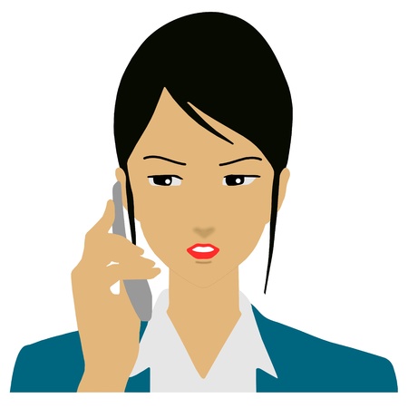 business woman calling on phoneのイラスト素材
