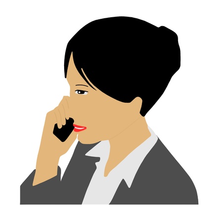business woman calling on phoneのイラスト素材