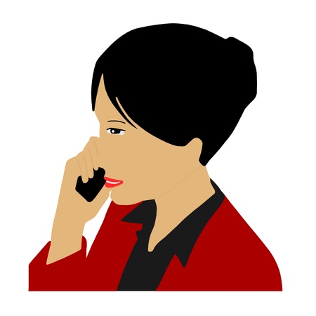 business woman calling on phoneのイラスト素材