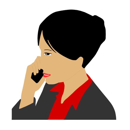 business woman calling on phoneのイラスト素材