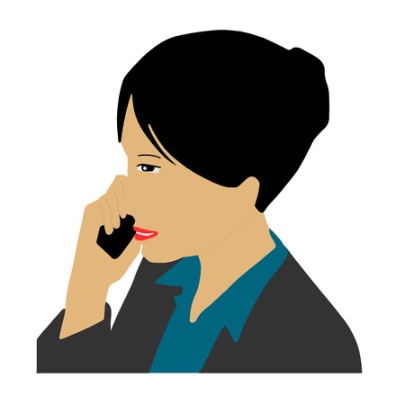 business woman calling on phoneのイラスト素材