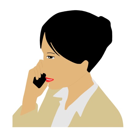 business woman calling on phoneのイラスト素材