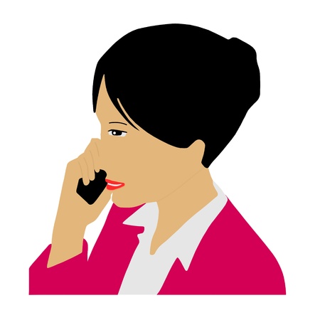 business woman calling on phoneのイラスト素材