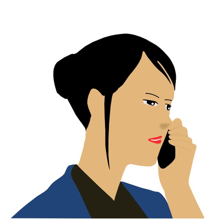 business woman calling on phoneのイラスト素材
