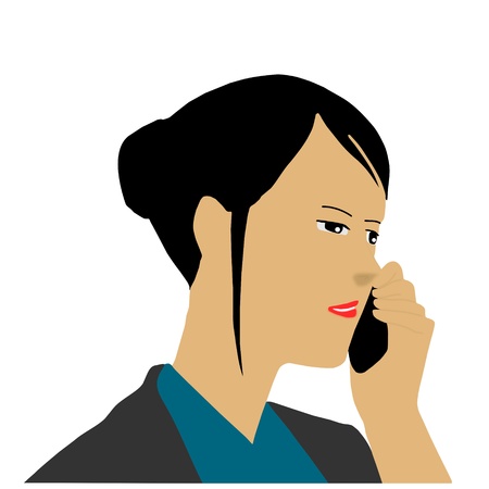 business woman calling on phoneのイラスト素材