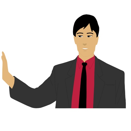 posture of a businessman aloneのイラスト素材