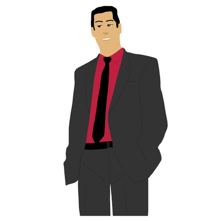 posture of a businessman aloneのイラスト素材