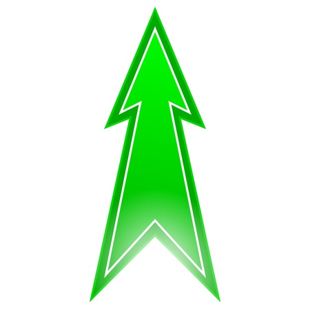 green arrow pointing upのイラスト素材