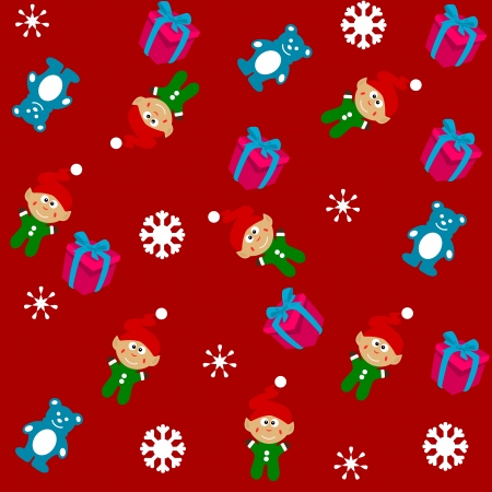 pattern for wrapping paper and filled with leprechaun and giftsのイラスト素材