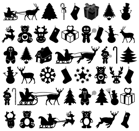 many design christmas in shadowのイラスト素材