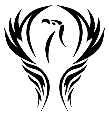 emblem of an eagle in a shieldのイラスト素材