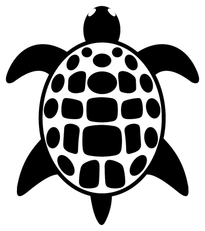 simple tattoo of a turtleのイラスト素材