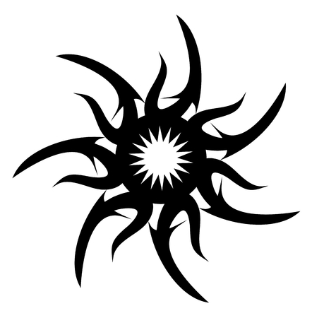 tattoo of a weapon of science fiction tribalのイラスト素材