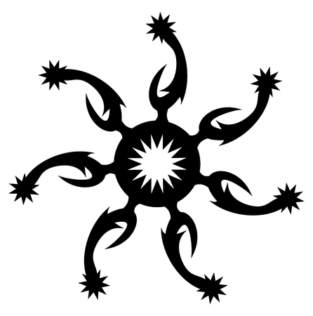 tattoo of a weapon of science fiction tribalのイラスト素材