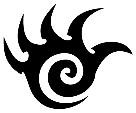 tattoo of a weapon of science fiction bladeのイラスト素材