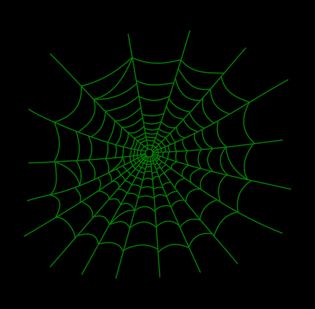 a green cobwebのイラスト素材