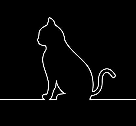 a black cat onlineのイラスト素材