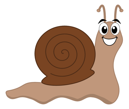 a happy snailのイラスト素材