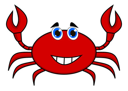 a happy crabのイラスト素材