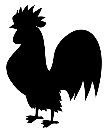 a rooster shadowのイラスト素材