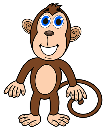 a monkey with a placardのイラスト素材