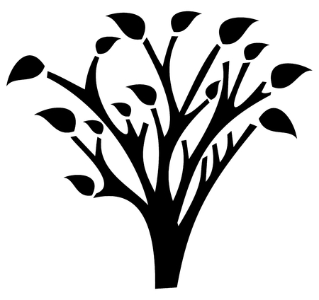 a tree with shadowのイラスト素材