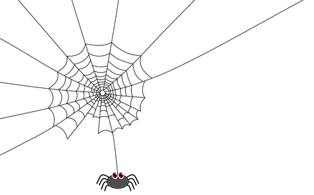 a spider actually doing a webのイラスト素材