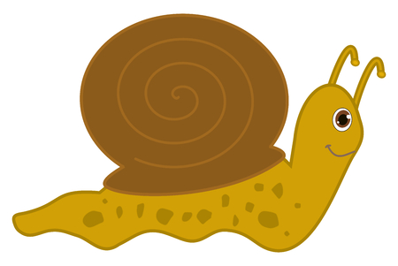 a crawling snailのイラスト素材