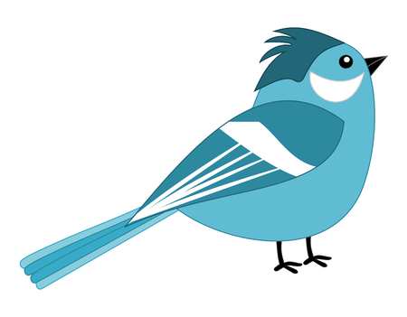 blue sparrowのイラスト素材