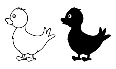 duckling in a shadowのイラスト素材