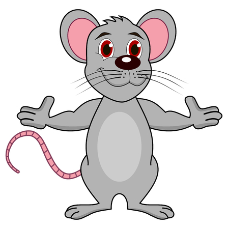 a standing adult mouseのイラスト素材