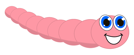 a happy earthwormのイラスト素材