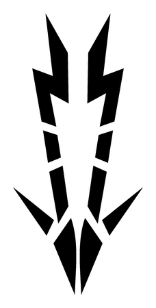 a black arrow in tattooのイラスト素材