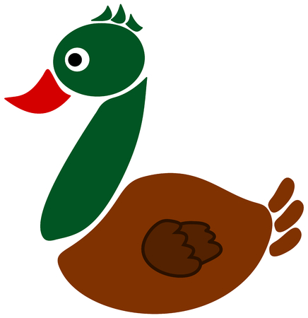 duck in iconのイラスト素材