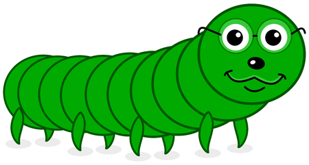 centipede with glassesのイラスト素材