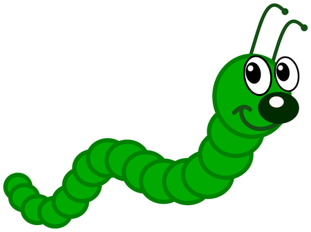 a green caterpillarのイラスト素材