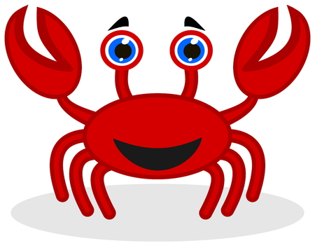 a happy red crabのイラスト素材