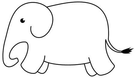 an icon elephantのイラスト素材
