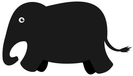 a shadow elephantのイラスト素材
