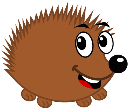 a smiling hedgehogのイラスト素材