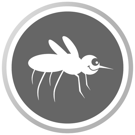 a mosquito in a grey Panelのイラスト素材