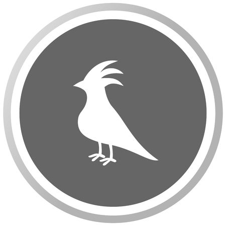 a bird in a grey Panelのイラスト素材