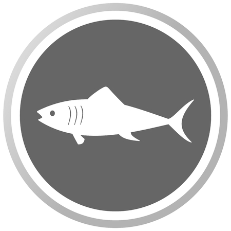 a fish in a grey Panelのイラスト素材
