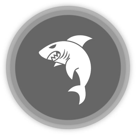 a shark in a grey panelのイラスト素材